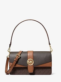 Greenwich Medium Signature Logo Convertible Crossbody Bag
