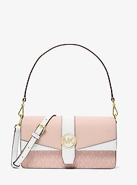 Greenwich Medium Signature Logo Convertible Crossbody Bag