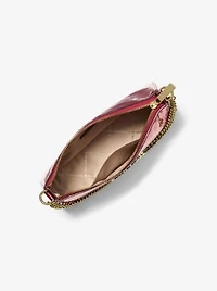 Jet Set Medium Metallic Logo Debossed Pochette and Card Case Gift Set