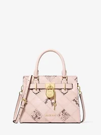 Hamilton Small Patchwork and Snake Embossed Satchel