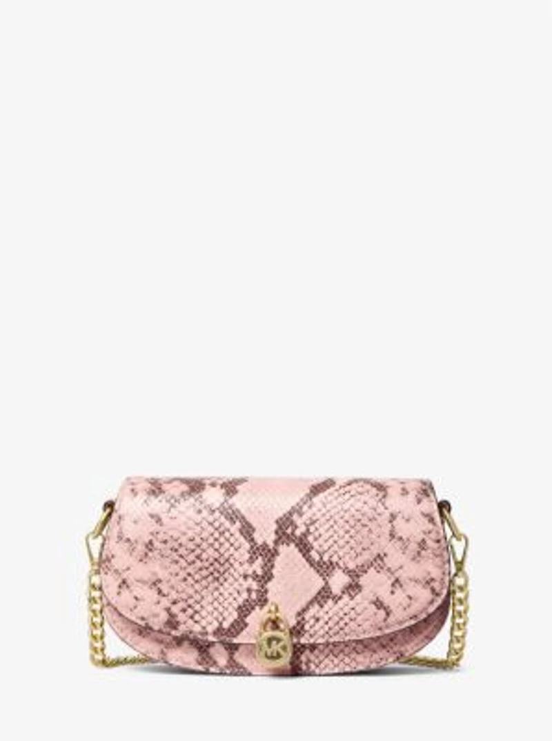 Mila Small Snake Embossed Crossbody Bag