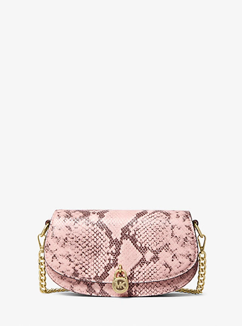 Mila Small Snake Embossed Crossbody Bag