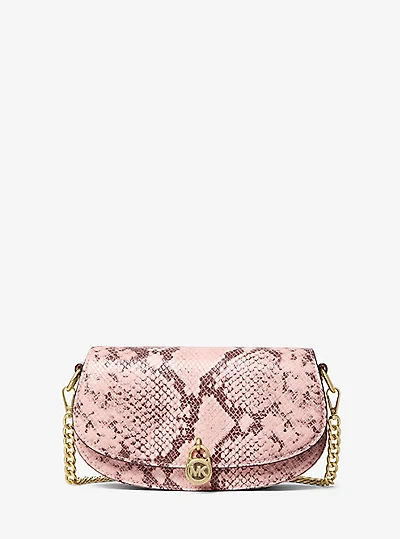 Mila Small Snake Embossed Crossbody Bag