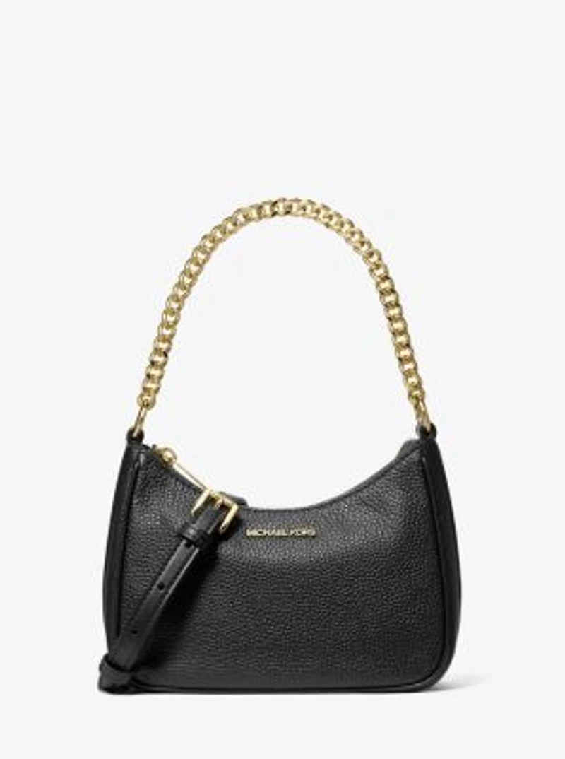 Jet Set Travel Pebbled Leather Convertible Crossbody Bag