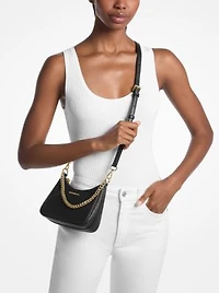 Jet Set Travel Pebbled Leather Convertible Crossbody Bag