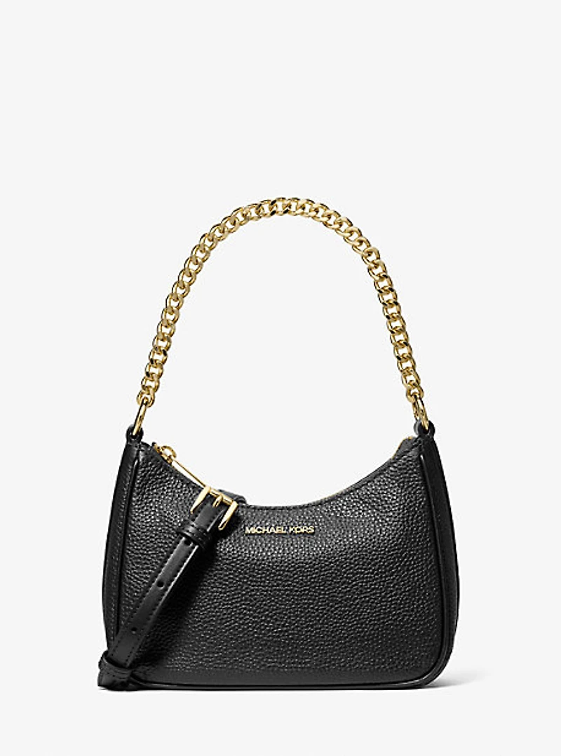 Jet Set Travel Pebbled Leather Convertible Crossbody Bag