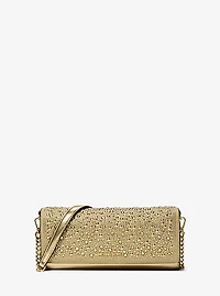 Jet Set Medium Metallic Leather Clutch