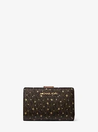 Jet Set Medium Printed Signature Logo Bi-fold Wallet