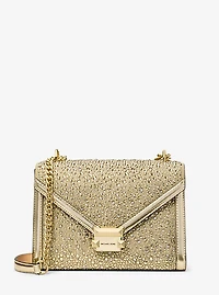 Whitney Medium Embellished Metallic Shoulder Bag