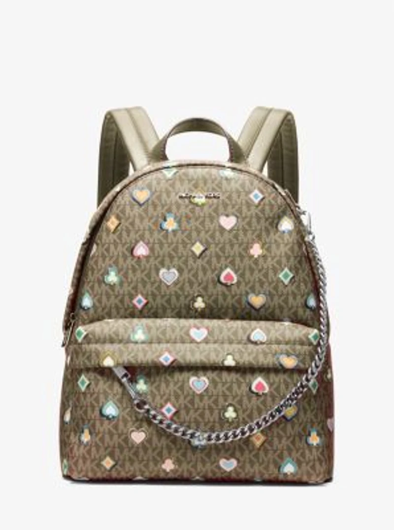 Slater Medium Printed Signature Logo Backpack