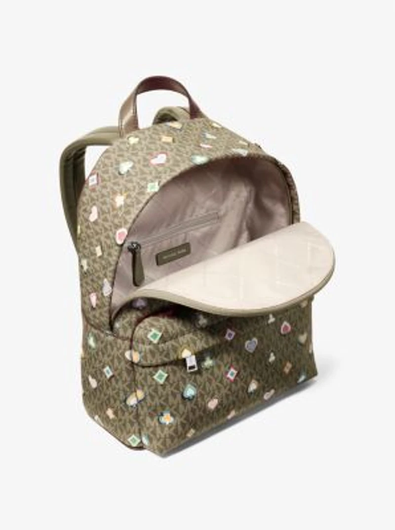 Slater Medium Printed Signature Logo Backpack