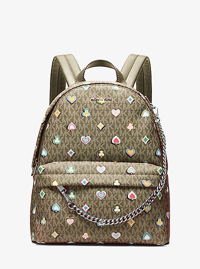 Slater Medium Printed Signature Logo Backpack