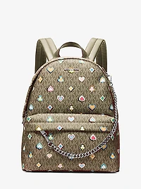 Slater Medium Printed Signature Logo Backpack