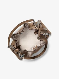 Mina Large Suede Chain Shoulder Bag