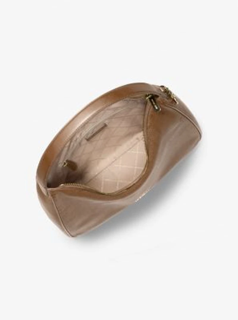 Nayla Medium Pebbled Leather Hobo Shoulder Bag