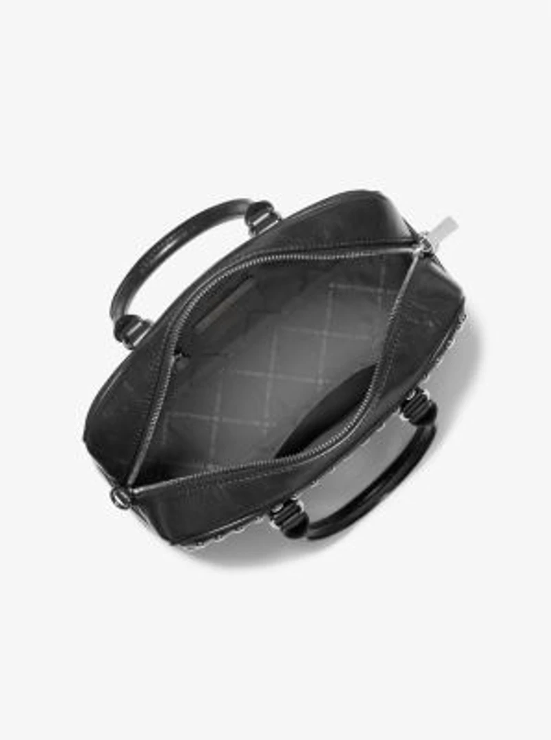 Thompson Medium Distressed Studded Satchel