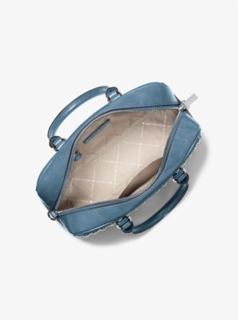 Thompson Medium Distressed Studded Satchel