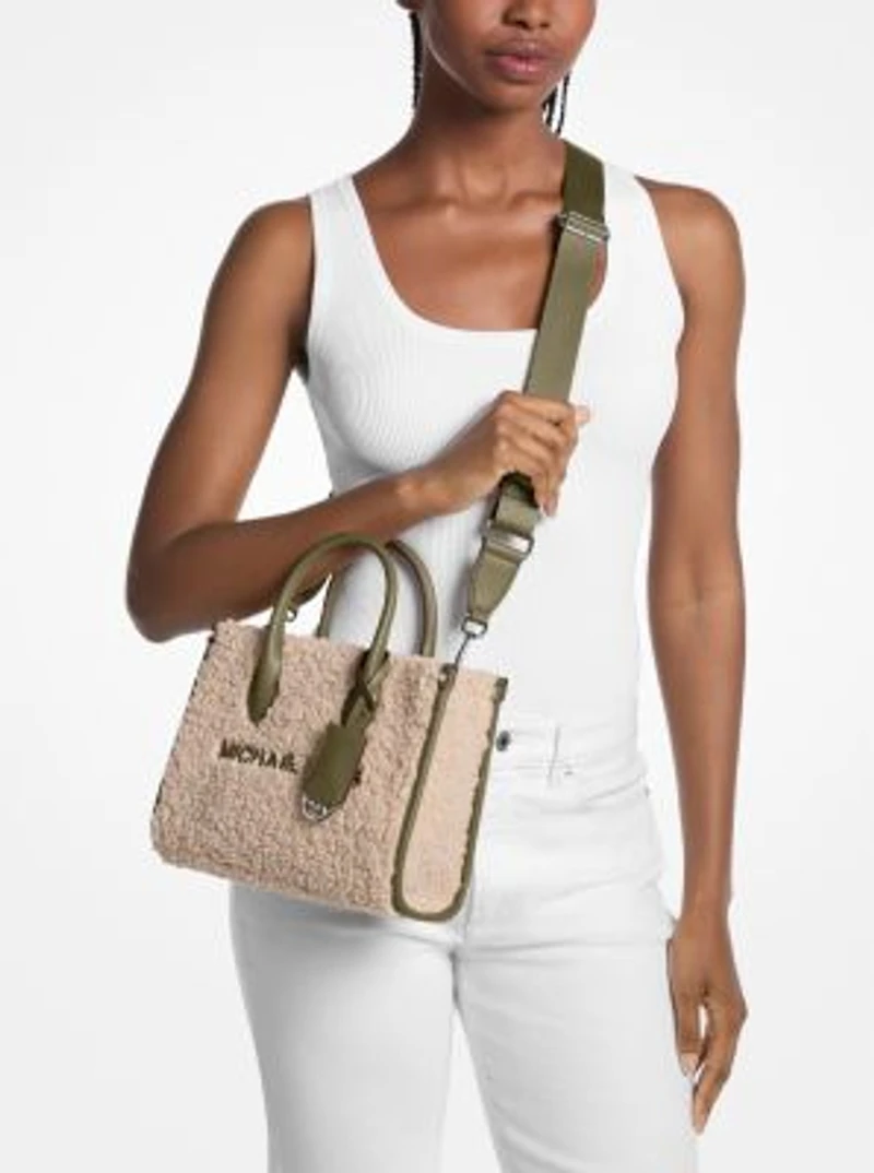 Mirella Small Faux Shearling Crossbody Bag