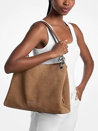 Christina Large Suede Shoulder Bag