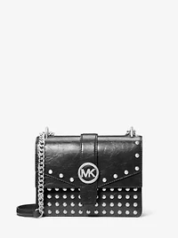Greenwich Small Studded Distressed Crossbody Bag