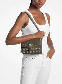 Greenwich Small Studded Distressed Crossbody Bag