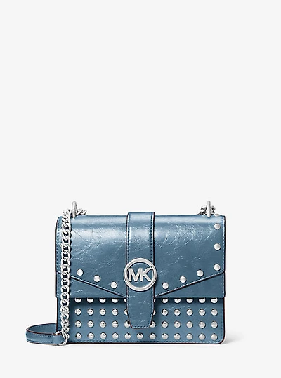 Greenwich Small Studded Distressed Crossbody Bag