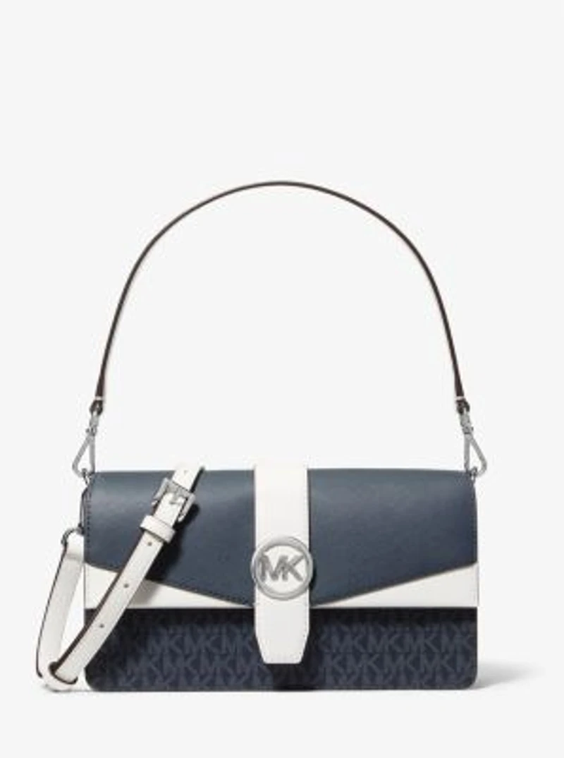 Greenwich Medium Signature Logo Convertible Shoulder Bag