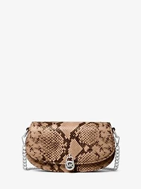 Mila Small Snake Embossed Convertible Crossbody Bag