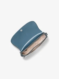 Mila Medium Snake Embossed Messenger Bag