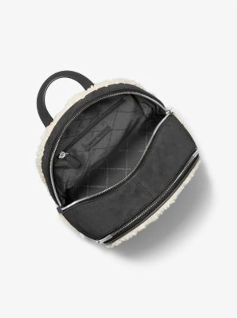 Rhea Medium Suede and Faux Shearling Backpack