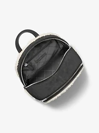 Rhea Medium Suede and Faux Shearling Backpack