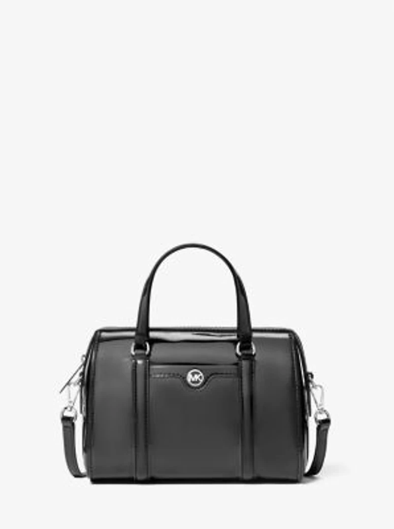 Jet Set Small Patent Duffel Crossbody Bag