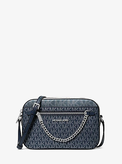 Jet Set Large Signature Logo Crossbody Bag
