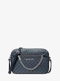 Jet Set Large Signature Logo Crossbody Bag