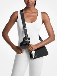 Jet Set Small Patent Logo Debossed Crossbody Bag with Case for Apple Airpods Pro®