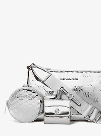 Jet Set Small Patent Logo Debossed Crossbody Bag with Case for Apple Airpods Pro®