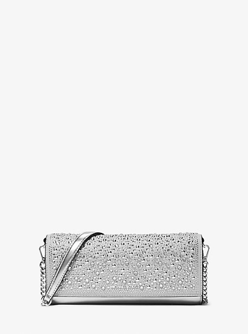 Jet Set Medium Embellished Leather Clutch