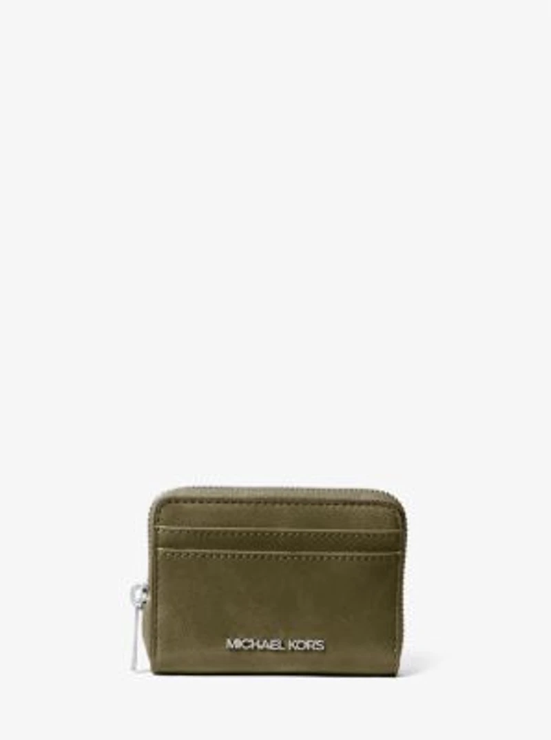 Jet Set Medium Distressed Zip Card Case