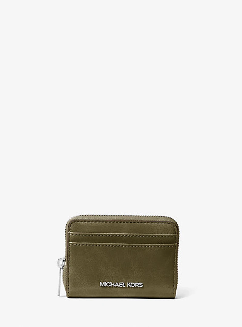 Jet Set Medium Distressed Zip Card Case