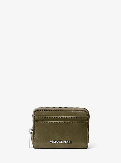 Jet Set Medium Distressed Zip Card Case