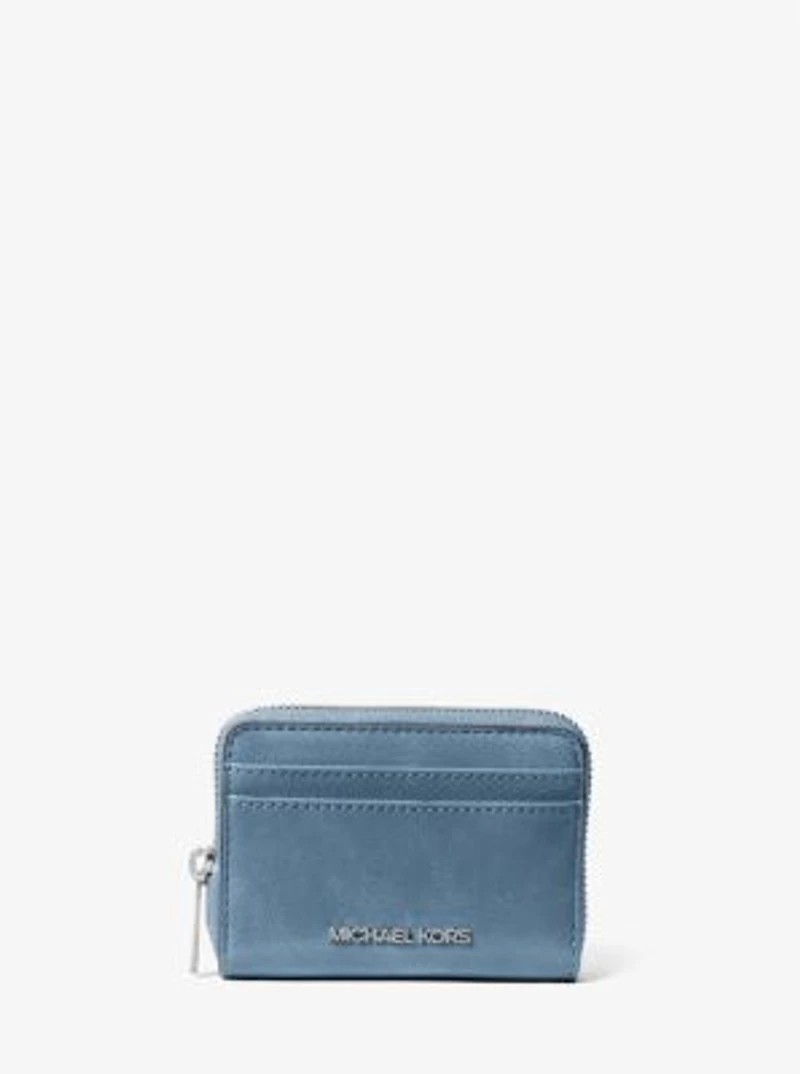 Jet Set Medium Distressed Zip Card Case