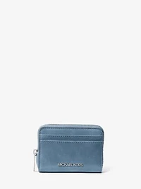 Jet Set Medium Distressed Zip Card Case