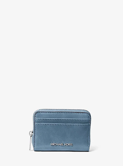 Jet Set Medium Distressed Zip Card Case