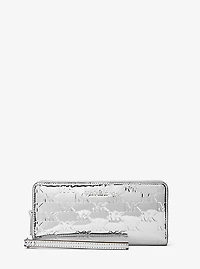 Jet Set Large Patent Logo Debossed Continental Wallet