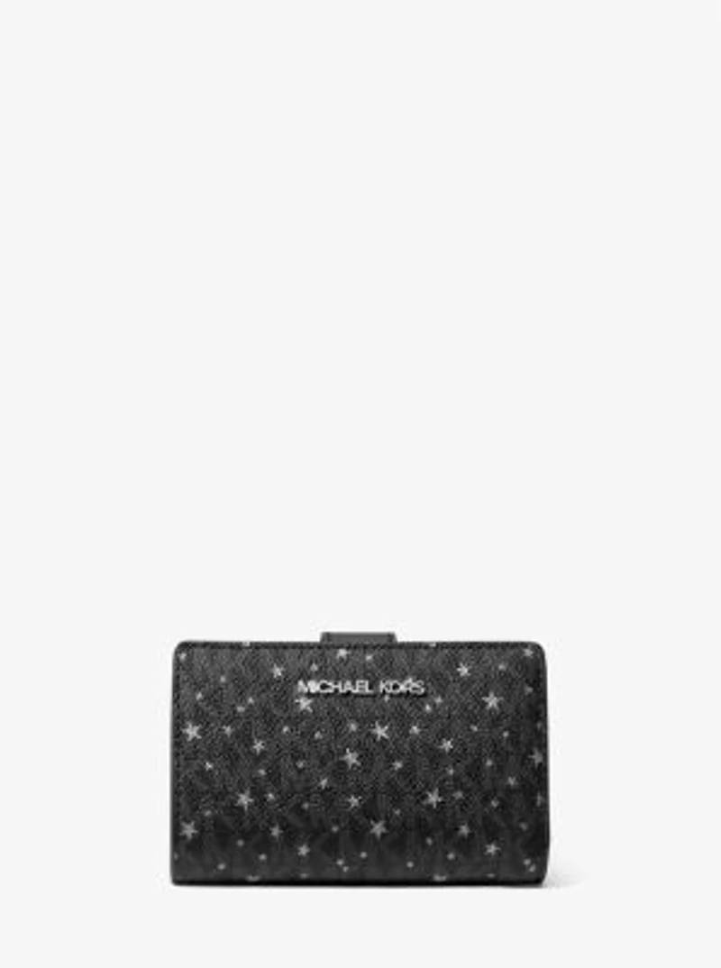 Jet Set Medium Printed Signature Logo Wallet