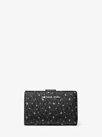 Jet Set Medium Printed Signature Logo Wallet