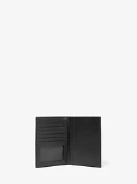 Jet Set Medium Patent Logo Debossed Passport Wallet