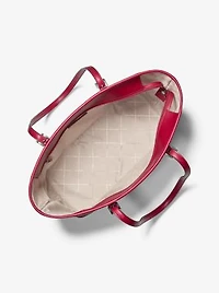 Jet Set Large Printed Signature Logo Tote Bag