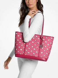 Jet Set Large Printed Signature Logo Tote Bag