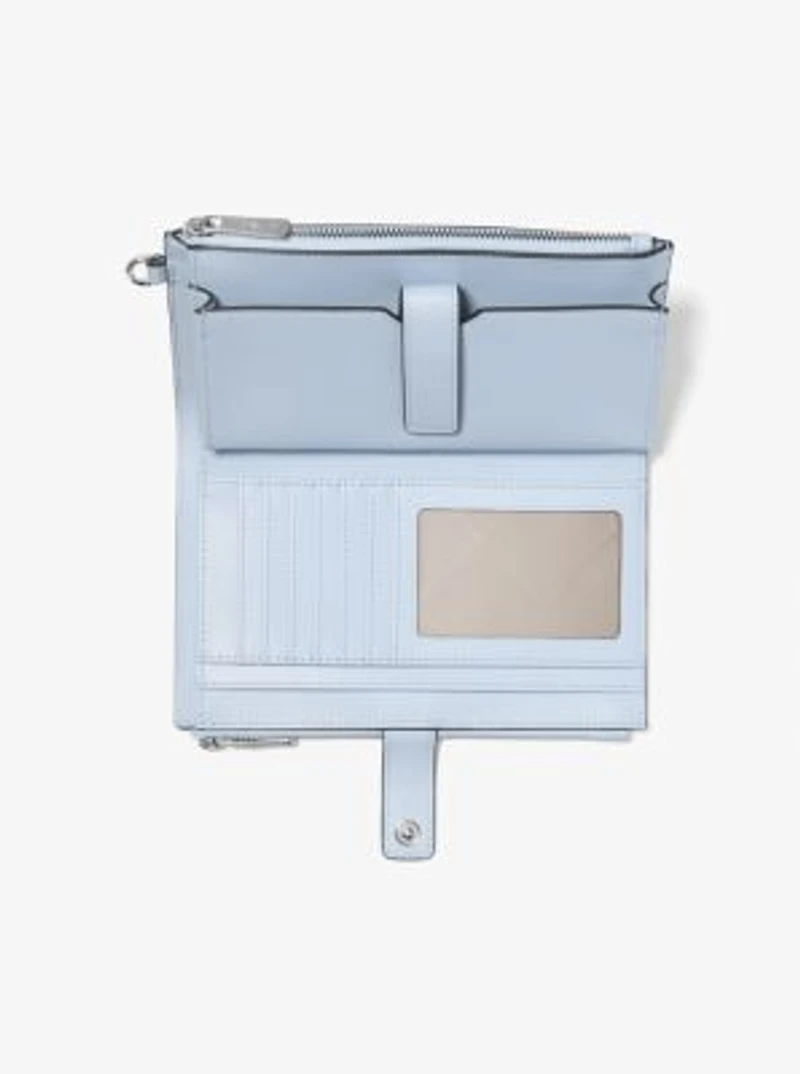 Jet Set Large Ombré Signature Logo Wristlet